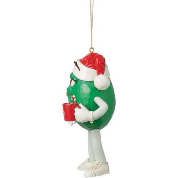 M&M´s by Jim Shore Green Character with Santa Hat and...
